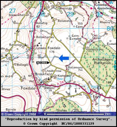 OS map of the area centred upon the IoMAS Observatory